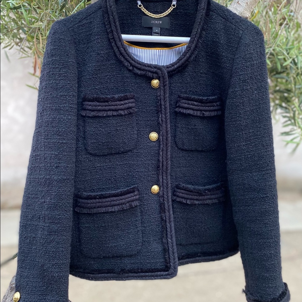J. Crew Black Blazer with Gold Buttons